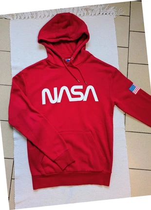 Sweat à capuche NASA rouge logo blanc drapeau USA Taille M, brand: NASA, condition: Very good, size: M / 38 / 10, €11.99, €13.29 includes Buyer Protection