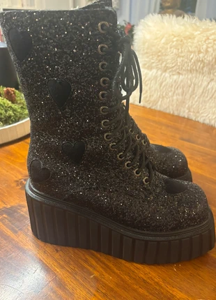 Lamoda Hand On Heart Boot, Gr. 39,5,Schwarz Glitzer, merk: Lamoda, staat: Nieuw zonder prijskaartje, maat: 40, € 59,00, € 62,65 inclusief Kopersbescherming