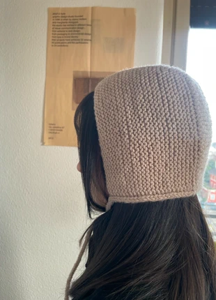 sophie hood Balaclava bonnet beige, merk: Hand Knitted, staat: Nieuw zonder prijskaartje, maat: Universele maat, € 37,00, € 39,55 inclusief Kopersbescherming
