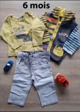 ensemble pantalon tee-shirt gilet 3-6 mois / 62 cm Très bon état Orchestra, marque: Orchestra, état: Très bon état, taille: 3-6 mois / 62 cm, 4,00 €, 4,90 € Protection acheteurs incluse