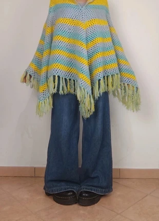 Poncho pastel fait main crochet Vintage 80s 90s taille unique, marque: Vintage, état: Très bon état, taille: Taille unique, 40,00 €, 42,70 € Protection acheteurs (Pro) incluse