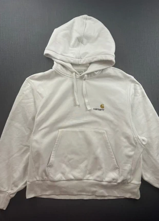 Hoodie blanc oversize femme Carhartt WIP – sweat à capuche logo brodé, brand: Carhartt, condizioni: Ottime, taglia: L / IT 44 / EU 40, €25.00, €26.95 include la Protezione acquisti