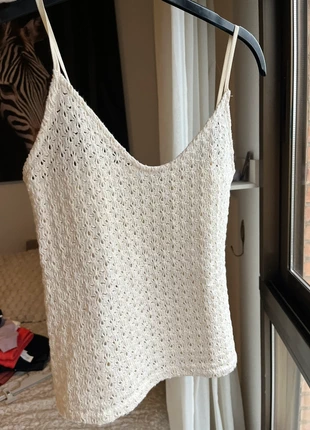 Top camiseta croché/Brand-Crochet Tank Top, marque: Zara, état: Très bon état, taille: XS / 34 / 6, 3,00 €, 3,85 € Protection acheteurs incluse