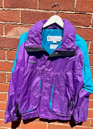 Columbia radial sleeve retro green and purple windbreaker XL youth, brand: Columbia, condition: Very good, size: M / UK 12-14, £14.99, £16.44 includes Buyer Protection