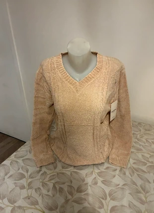 Pull d’hiver col V beige, marque: Fashion Style, état: Neuf avec étiquette, taille: M / 38 / 10, 11,00 €, 12,25 € Protection acheteurs incluse