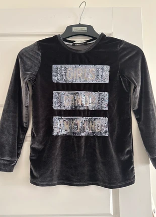 George Girls’ Velvet Sequin Top “Girls Can Do Anything”, brand: George, condition: Very good, size: 7 years / 122 cm, £1.75, £2.19 includes Buyer Protection