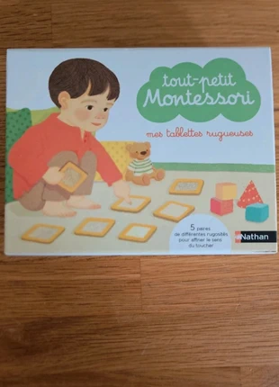 Tout petit Montessori, mes tablettes rugueuses, dès 15 mois, Nathan, marca: Nathan, estado: Muito bom, tamanho: 12-18 meses / 80 cm, €3.00, €3.85 inclui Proteção do Comprador