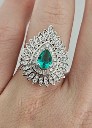 Stunning Cubic Zirconia in solid 925 sterling silver ring, size O 1/2, brand: sterling silver, condition: Very good, size: 17.7 mm / O½, £30.00, £32.20 includes Buyer Protection Pro