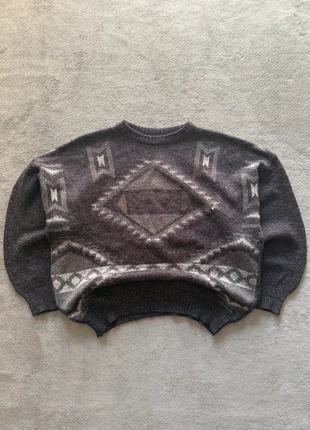 Vintage 90s Oversized Aztec Pattern Mohair Blend Chunky Knit Sweater L/XL, marque: Vintage Dressing, état: Très bon état, taille: L, 29,90 €, 32,10 € Protection acheteurs incluse