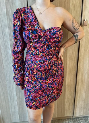 Robe à motif fleurs avec épaule dénudée, brand: Pimkie, condizioni: Ottime, taglia: XL / IT 46 / EU 42, €10.00, €11.20 include la Protezione acquisti