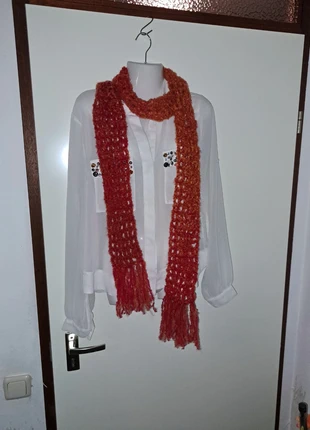 Prachtige skinny scarf in warme tinten, merk: Handmade, staat: Nieuw zonder prijskaartje, € 7,50, € 8,58 inclusief Kopersbescherming