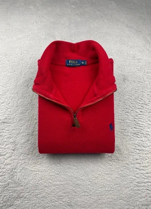 Pull Half Zip Col camionneur/zippé 1/4 zip Polo Ralph Lauren Rouge logo brodé Bleu Marine Taille XL, brand: Polo Ralph Lauren, condition: Very good, size: XL, €39.90, €42.60 includes Buyer Protection Pro