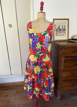 Vintage Fruit Print Dress, marque: Vintage Dressing, état: Très bon état, taille: L / 40 / 12, 8,00 €, 9,10 € Protection acheteurs incluse