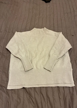 Strickpullover M – Beige/Grau – weich & Oversize, merk: H&M, staat: Goed, maat: M / 38 / 10, € 2,00, € 2,80 inclusief Kopersbescherming