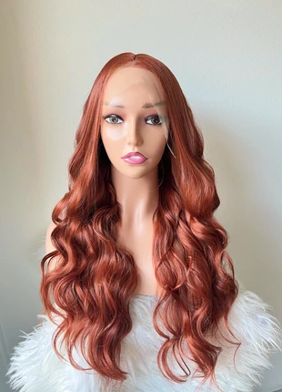 Perruque bouclée rousse auburn, marque: perruque, état: Très bon état, 45,00 €, 47,95 € Protection acheteurs (Pro) incluse