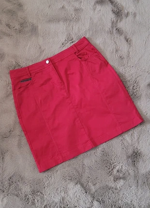 Jupe droite en coton bordeaux - Taille 40, merk: Boutique Luxembourg, staat: Heel goed, maat: L / 40 / 12, € 8,00, € 9,10 inclusief Kopersbescherming