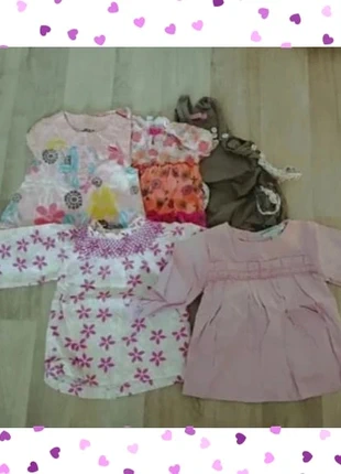 Lot robes/tuniques 6mois, condizioni: Ottime, taglia: 6-9 mesi / 68 cm, €3.00, €3.85 include la Protezione acquisti