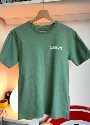 Vintage Carhartt Green logo Cotton Quality T-shirt, merk: Carhartt, staat: Heel goed, maat: S, € 14,50, € 15,93 inclusief Kopersbescherming