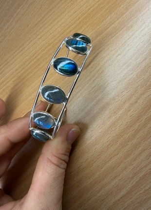 Bracelet jonc ajustable serti de 9 pierres de labradorite, brand: labradorite, condition: New without tags, €25.00, €26.95 includes Buyer Protection