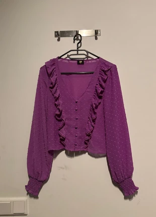 Paarse blouse the sting maat xxs, merk: The Sting, staat: Nieuw zonder prijskaartje, maat: XXS / 32 / 4, € 2,00, € 2,80 inclusief Kopersbescherming