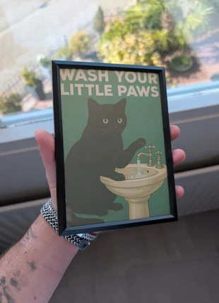 Wash your little paws - Ingelijste Poster, merk: Wash your little paws, staat: Heel goed, € 9,99, € 11,19 inclusief Kopersbescherming Pro