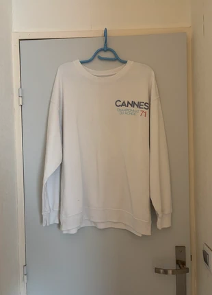 Sweat blanc Hollister, brand: Hollister, condition: Very good, size: L / 40 / 12, €8.00, €9.10 includes Buyer Protection