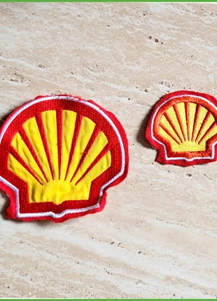 Lot de 2 écussons Patch brodés logo Shell vintage - Très bon état, brand: Shell, condizioni: Ottime, €4.99, €5.94 include la Protezione acquisti