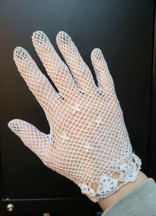 Vintage kanten handschoenen, merk: Vintage, staat: Heel goed, maat: Universele maat, € 25,00, € 26,95 inclusief Kopersbescherming