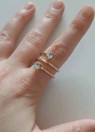 Bague dorée femme – acier inoxydable chic et tendance, brand: LÕU.YETU, condition: Very good, size: 16.9 mm Ø, €1.00, €1.75 includes Buyer Protection Pro