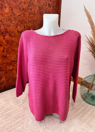 Pull rose maille ajourée Damart – taille 50– style bohème et confortable, brand: Damart, condition: Very good, size: 5XL / 50 / 22, €14.99, €16.44 includes Buyer Protection