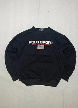 🌟Polo Sport Ralph Lauren Black Sweatshirt With USA Flag🌟, brand: Polo Sport Ralph Lauren, condizioni: Ottime, taglia: L, €48.00, €51.10 include la Protezione acquisti