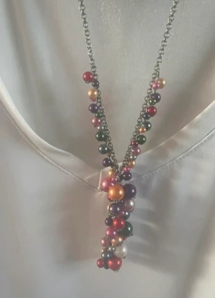 Multicoloured pearl necklace, condition: Very good, £1.80, £2.59 includes Buyer Protection