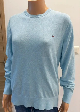 Pull Tommy Hilfiger bleu avec logo - Taille L - Femme, marque: Tommy Hilfiger, état: Très bon état, taille: L / 40 / 12, 19,90 €, 21,60 € Protection acheteurs incluse