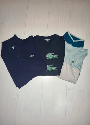 Lot de 2 polos et 1 t-shirt Lacoste taille 3 (s), marque: Lacoste, état: Très bon état, taille: S, 15,00 €, 16,45 € Protection acheteurs incluse