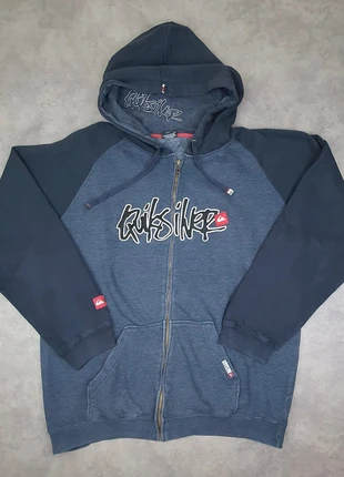 Full zip bleu manches noires Marque Quicksilver Taille L, brand: Quiksilver, condition: Very good, size: L, €39.00, €41.65 includes Buyer Protection Pro