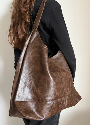 Grand sac cabas hobo marron simili-cuir fermeture aimantée style vintage chic, marca: Vintage Dressing, estado: Nuevo sin etiquetas, 35,00 €, 37,45 € Protección al comprador Pro incluida