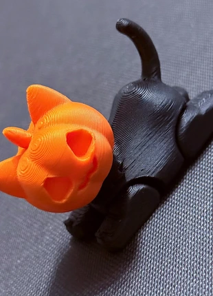 Pumpkin Face Pouncing Black Cat 3D Printed Fidget Figure, brand: Alternative, condition: Very good, size: One size, £4.99, £5.69 includes Buyer Protection Pro