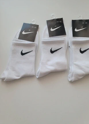 Lot de 3 Chaussettes Nike 39-45 – Mixte – 3 Blanches – 85%, merk: Nike, staat: Nieuw met prijskaartje, maat: M | 43–46, € 10,00, € 11,20 inclusief Kopersbescherming