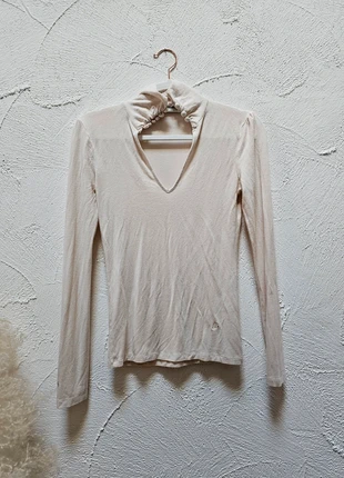 Haut beige Morgan avec petit col, marque: Morgan, état: Bon état, taille: S / 36 / 8, 8,00 €, 9,10 € Protection acheteurs incluse