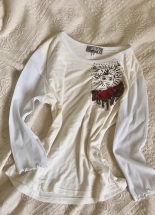 vintage mesh manches longues bimaterial grunge boho indie sleaze 90s y2k rare maille résille, marque: Top Vintage, état: Très bon état, taille: S / 36 / 8, 11,00 €, 12,25 € Protection acheteurs incluse