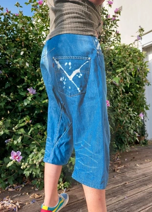 Bermuda large jean baggy Levis, coutures tournante. Bleu. W34. Fr 44., marque: Levi's, état: Très bon état, taille: W34 | FR 44, 33,00 €, 35,35 € Protection acheteurs incluse