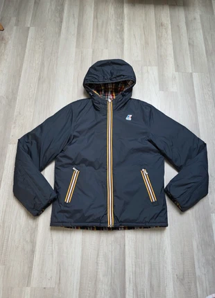Doudoune K-way chaud réversible / taille M/ bleu marine et carreaux/ modèle Jacques thermo plus/49, brand: K-Way, condition: Very good, size: M, €100.00, €105.70 includes Buyer Protection