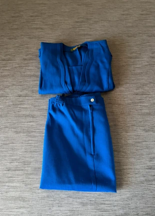 Ensemble chic blazer demi-manches et jupe CS – Taille XL – Polyester – Très bon état, marque: C&S, état: Très bon état, taille: XL / 42 / 14, 10,00 €, 11,20 € Protection acheteurs incluse