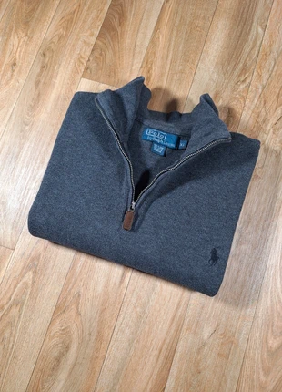 Pull Ralph Lauren Half Zip 1/4 zip col camionneur | Gris logo brodé | Taille XL, brand: Ralph Lauren, condition: Very good, size: XL, €54.99, €58.44 includes Buyer Protection Pro