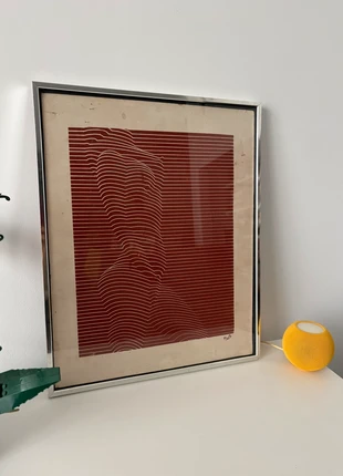 Cinétique Lithographie Elvir femme nue des années 70 sous verre, brand: Vintage Chic, condition: Satisfactory, €75.00, €79.45 includes Buyer Protection