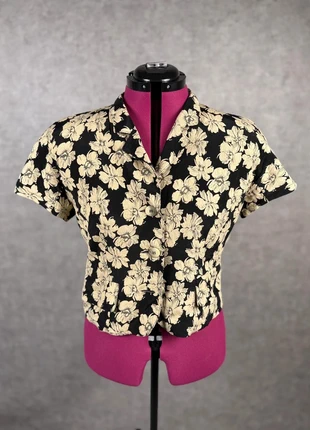 blazer femme Gerard Darel 42 XL noir motif fleur, brand: Gerard Darel, condition: Very good, size: XL / 42 / 14, €24.90, €26.85 includes Buyer Protection