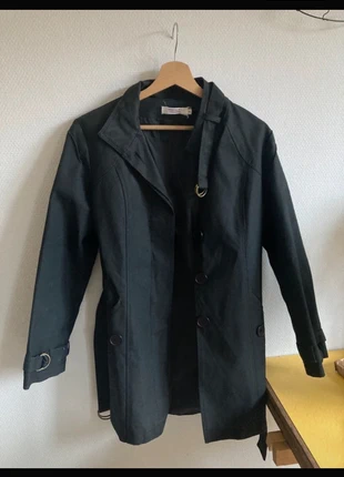 Comptoir des Cotonniers black trench-style jacket, marque: Comptoir des Cotonniers, état: Bon état, taille: S / 36 / 8, 12,00 €, 13,30 € Protection acheteurs incluse