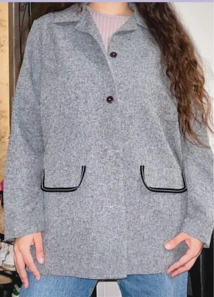 Blazer manteau gris, marca: sansnom., estado: Muito bom, tamanho: XXL / 44 / 16, €6.66, €7.69 inclui Proteção do Comprador