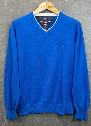 Tommy Hilfiger Pull Col V . Bleu M Homme Coton Logo brodé Col V #0359, marke: Tommy Hilfiger, zustand: Sehr gut, größe: M, 35,90 €, 38,40 € beinhaltet Vinted-Käuferschutz Pro