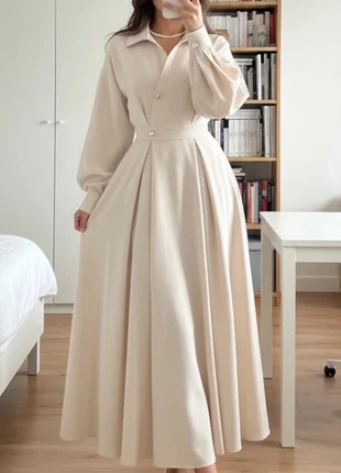 Robe longue blanche creme style élégante boho bohème taille S, merk: Efalam, staat: Heel goed, maat: S / 36 / 8, € 62,90, € 66,75 inclusief Kopersbescherming